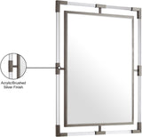Ghost Rectangular Acrylic Mirror - Contemporary Brushed Gold Design for Elegant Home Decor Style