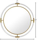 Ghost Rectangular Acrylic Mirror - Contemporary Brushed Gold Design for Elegant Home Decor Style