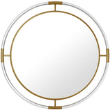 Ghost Rectangular Acrylic Mirror - Contemporary Brushed Gold Design for Elegant Home Decor Style