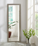 Hepburn Glass Full Length Contemporary Mirror with Brushed Trim - Perfect for Any Room Decor