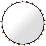 Raven Mirror – Stunning Contemporary Round Design with Brushed Gold Accents for Modern Décor