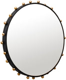 Raven Mirror – Stunning Contemporary Round Design with Brushed Gold Accents for Modern Décor