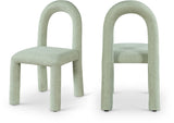 Amari Chenille Fabric Upholstered Dining Chair (Set of 2)