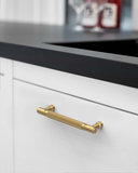 DESIGN4602 Modern Retro Knurled Pulls for Charcoal Gray & White Cabinets | 5", Satin Nickel