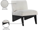 Chapman Cream Boucle Fabric Accent Chair - Elegant Comfort for Living Room, Bedroom, or Dorm Space