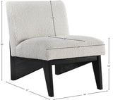 Chapman Cream Boucle Fabric Accent Chair - Elegant Comfort for Living Room, Bedroom, or Dorm Space