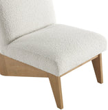 Chapman Cream Boucle Fabric Accent Chair - Elegant Comfort for Living Room, Bedroom, or Dorm Space
