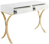 Monroe Contemporary Vanity/Desk/Console Table with Gold Stainless Steel Legs - Stylish Versatility
