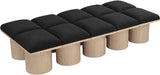 Pavilion Bench - Luxurious Channel-Tufted Seat with Art Deco Design for Stylish Entryway Seating