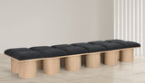 Pavilion Bench: Luxurious Boucle Fabric Seating with Art Deco Design for Entryway and Bedroom Decor