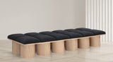 Pavilion Bench - Luxurious Channel-Tufted Seating with Art Deco Design for Entryway or Bedroom