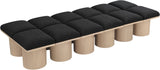 Pavilion Bench - Luxurious Channel-Tufted Seating with Art Deco Design for Entryway or Bedroom