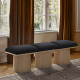 Pavilion Bench: Luxurious Channel-Tufted Seating with Art Deco Design for Entryway or Bedroom Style