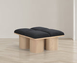 Pavilion Bench: Art Deco-Inspired Seating with Luxurious Cushion and Elegant Oak Veneer Finish