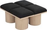 Pavilion Bench: Art Deco-Inspired Seating with Luxurious Cushion and Elegant Oak Veneer Finish