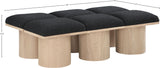 Pavilion Bench: Luxurious Boucle Fabric Seating with Art Deco Design for Entryway and Bedroom Decor