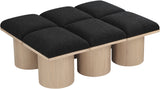 Pavilion Bench - Luxurious Boucle Fabric Seating with Art Deco Flair for Entryway or Bedroom Style
