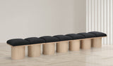 Pavilion Bench: Elegant Boucle Fabric Seating with Art Deco Design for Stylish Entryways and Bedrooms