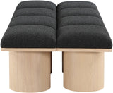 Pavilion Bench - Luxurious Boucle Fabric Seating with Art Deco Design for Stylish Home Decor