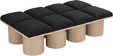 Pavilion Bench - Luxurious Boucle Fabric Seating with Art Deco Design for Stylish Home Decor