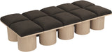 Pavilion Bench - Luxurious Channel-Tufted Seat with Art Deco Design for Stylish Entryway Seating