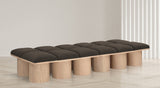 Pavilion Bench - Luxurious Channel-Tufted Seating with Art Deco Design for Entryway or Bedroom