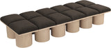 Pavilion Bench - Luxurious Channel-Tufted Seating with Art Deco Design for Entryway or Bedroom