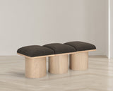 Pavilion Bench: Luxurious Channel-Tufted Seat with Art Deco Design for Stylish Home Seating Solutions