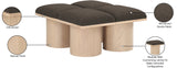 Pavilion Bench: Art Deco-Inspired Seating with Luxurious Cushion and Elegant Oak Veneer Finish