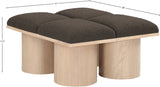 Pavilion Bench: Art Deco-Inspired Seating with Luxurious Cushion and Elegant Oak Veneer Finish