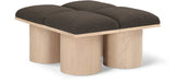 Pavilion Bench: Art Deco-Inspired Seating with Luxurious Cushion and Elegant Oak Veneer Finish
