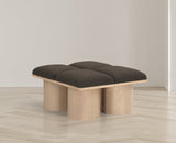 Pavilion Bench: Art Deco-Inspired Seating with Luxurious Cushion and Elegant Oak Veneer Finish