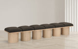 Pavilion Bench: Luxurious Boucle Fabric Seating with Art Deco Design for Stylish Home Decor