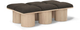Pavilion Bench: Luxurious Boucle Fabric Seating with Art Deco Design for Entryway and Bedroom Decor