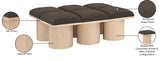 Pavilion Bench - Luxurious Boucle Fabric Seating with Art Deco Flair for Entryway or Bedroom Style