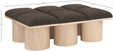 Pavilion Bench - Luxurious Boucle Fabric Seating with Art Deco Flair for Entryway or Bedroom Style