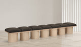 Pavilion Bench: Elegant Boucle Fabric Seating with Art Deco Design for Stylish Entryways and Bedrooms