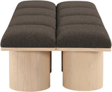 Pavilion Bench - Luxurious Boucle Fabric Seating with Art Deco Design for Stylish Home Decor