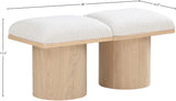Pavilion Bench: Stylish Art Deco Seating with Luxurious 4-Inch Cushion for Entryways and Bedrooms
