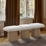 Pavilion Bench: Luxurious Channel-Tufted Seating with Art Deco Design for Entryway or Bedroom Style