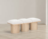 Pavilion Bench: Luxurious Channel-Tufted Seat with Art Deco Design for Stylish Home Seating Solutions