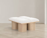 Pavilion Bench: Art Deco-Inspired Seating with Luxurious Cushion and Elegant Oak Veneer Finish