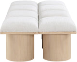 Pavilion Bench - Luxurious Boucle Fabric Seating with Art Deco Design for Stylish Home Decor