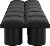 Pavilion Stylish Boucle Fabric Bench - Art Deco Design, Luxurious Cushioning & Versatile Seating Solution