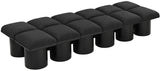 Pavilion Stylish Boucle Fabric Bench - Art Deco Design, Luxurious Cushioning & Versatile Seating Solution