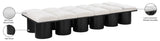 Pavilion Stylish Boucle Fabric Bench - Art Deco Design, Luxurious Cushioning & Versatile Seating Solution