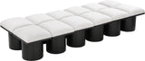 Pavilion Stylish Boucle Fabric Bench - Art Deco Design, Luxurious Cushioning & Versatile Seating Solution