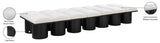 Pavilion Black Boucle Fabric Bench - Luxurious Seating with Art Deco Elegance for Any Space
