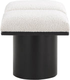 Pavilion Elegant Boucle Fabric Bench with Art Deco Style, Luxurious Cushion, and Versatile Design