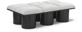 Pavilion Elegant Boucle Fabric Bench - Luxurious Art Deco Design with Plush Cushion for Any Space